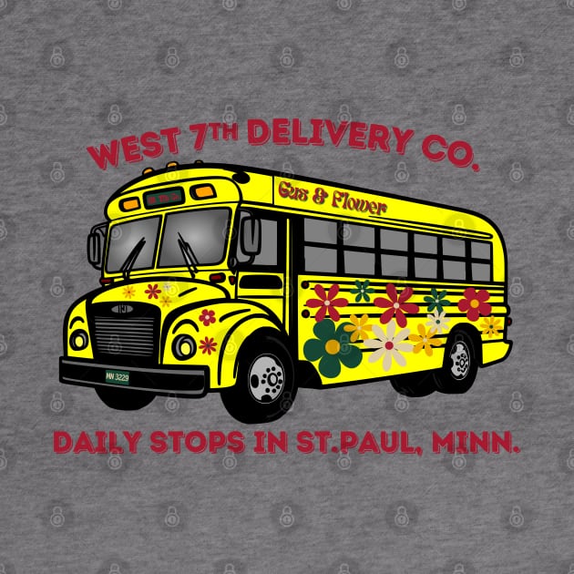 Minnesota Wild West 7th Delivery Co. Gus Bus. and Flower 2 by SiebergGiftsLLC